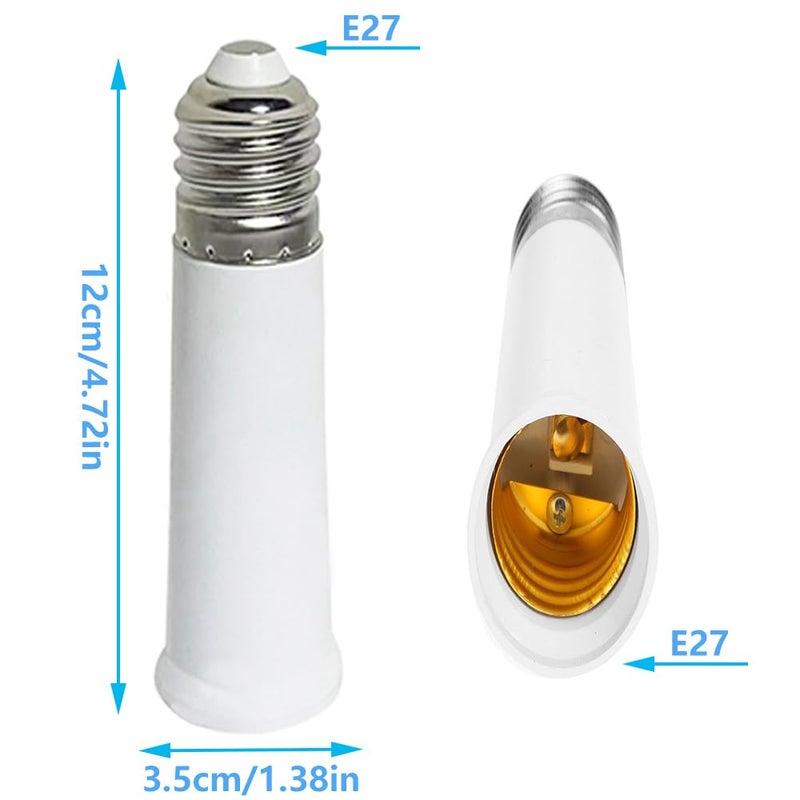 YKCGG E26 Socket Extender, E26 Standard Medium Base, 4.72 inch Extension Socket Adapter, Light Bulb Socket Extension, Lamp Holder Adapter（3 Pack） - Image 2